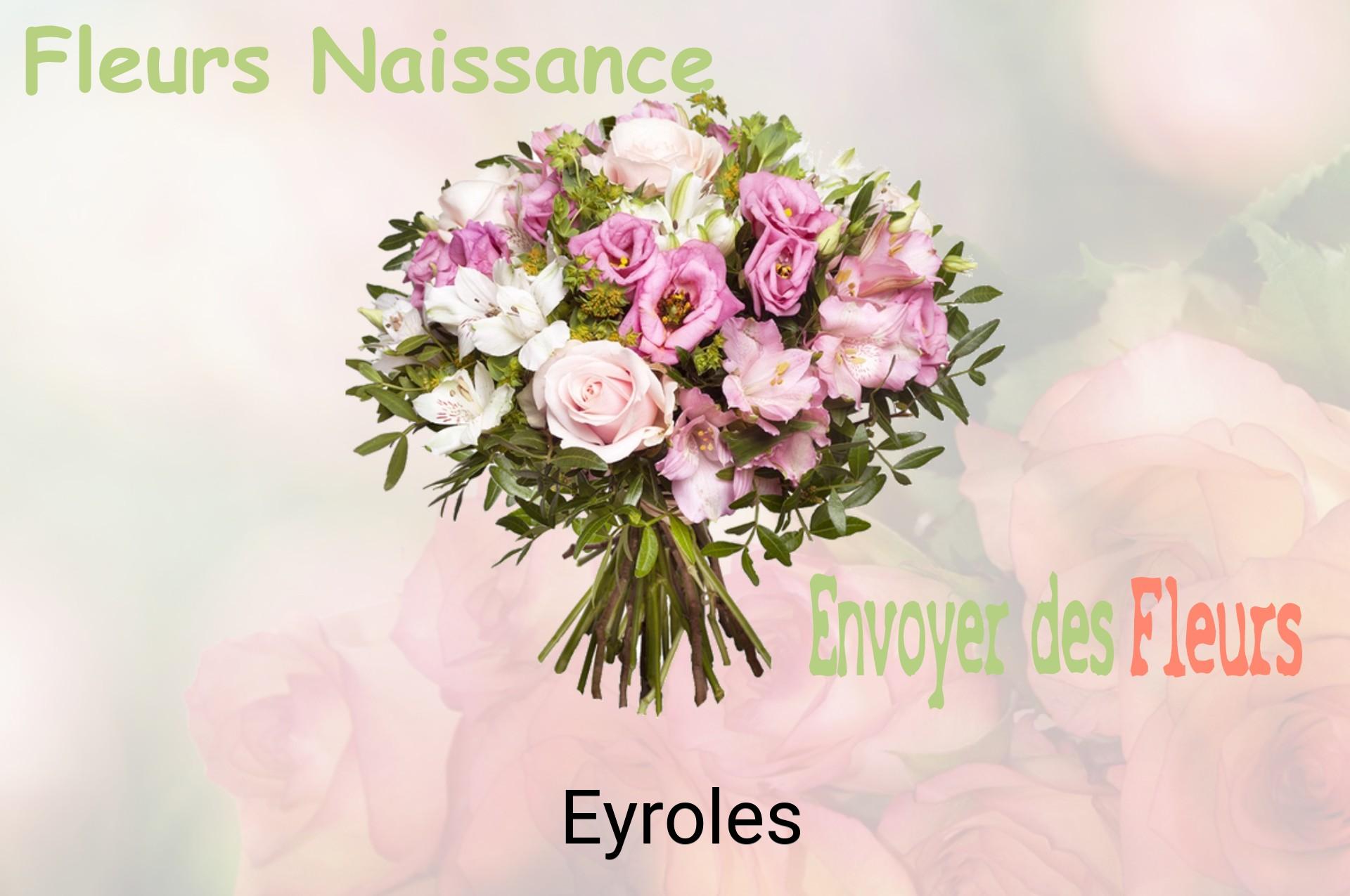Bouquet de fleurs de naissance livré à Eyroles